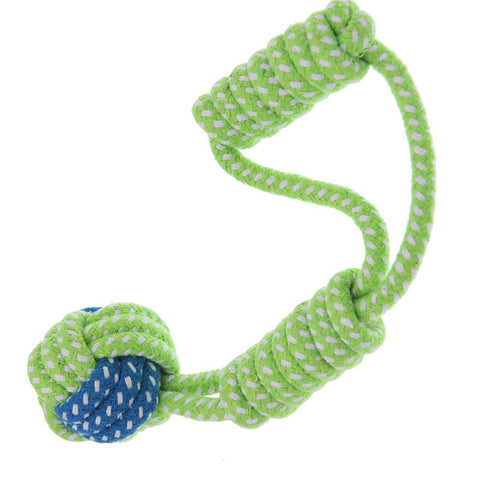 ABEDOE Cotton Dog Rope Toy Knot Puppy Chew Teething Toys Teeth Cleaning Pet Palying Ball For Small Medium Large Dogs