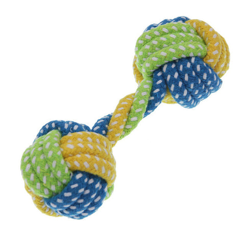 ABEDOE Cotton Dog Rope Toy Knot Puppy Chew Teething Toys Teeth Cleaning Pet Palying Ball For Small Medium Large Dogs