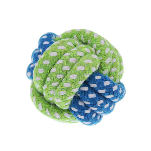 ABEDOE Cotton Dog Rope Toy Knot Puppy Chew Teething Toys Teeth Cleaning Pet Palying Ball For Small Medium Large Dogs