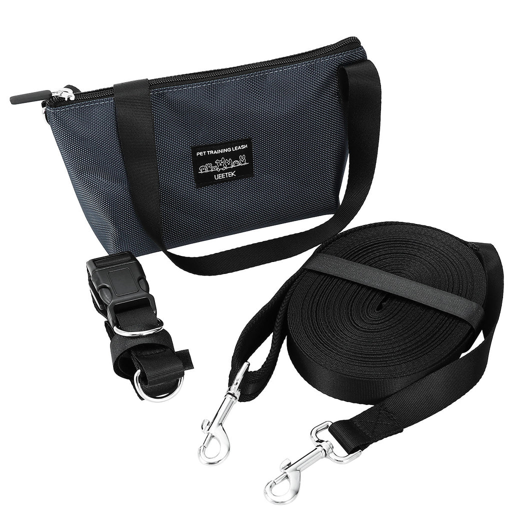 UEETEK 15M Dog Puppy Training Obedience Lead Long Leash With Waist Belt And Organizer Bag for Pets Running Hiking Jogging Waking